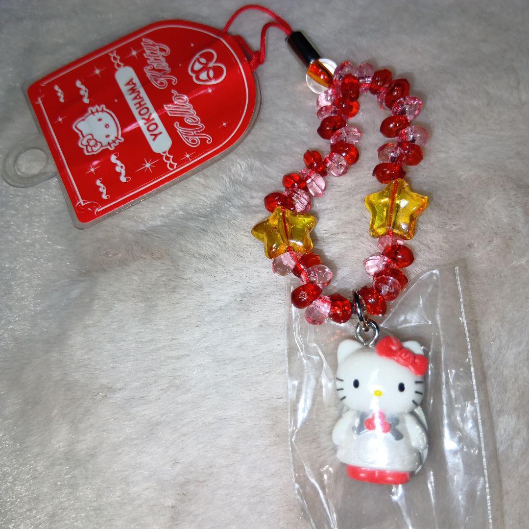 ハローキティ2000年横浜赤い靴の女の子限定 ストラップ 根付超レアミミィご当地