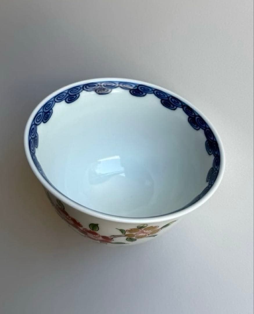 【有田焼】【源右衛門窯】染錦 桜花図 湯呑　5客