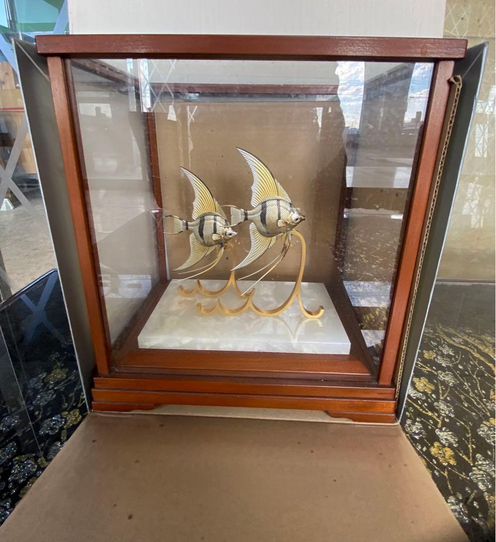 TAKEHIKO武比古　日本伝統工芸銀製エンゼルフィッシュ2号2匹44万の品