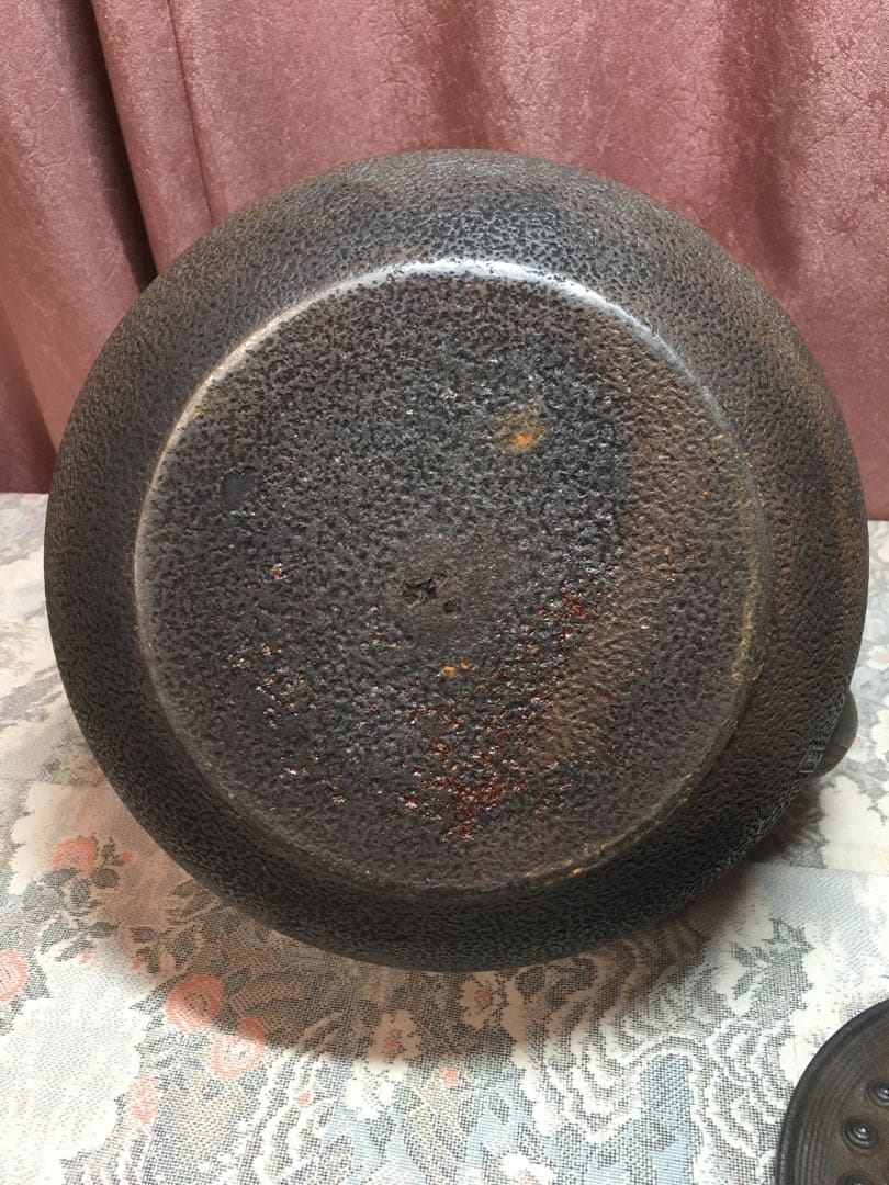 南部鉄瓶　骨董大きな鉄瓶