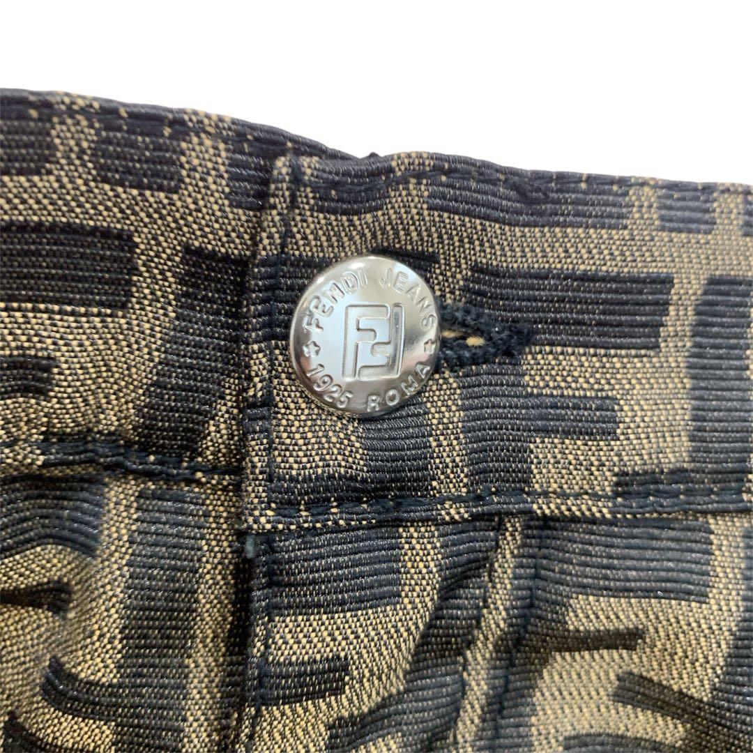 【美品】FENDI フェンディ ズッカ柄 スカート 大きいサイズ ひざ丈スカート