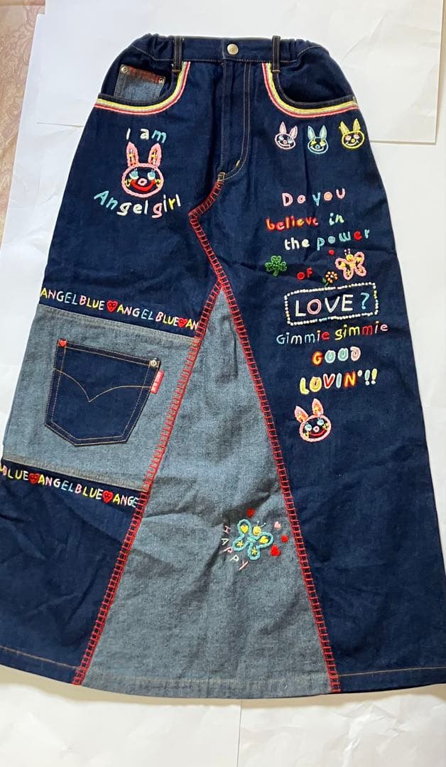 エンジェルブルー　スカート　デニム　160 ロング　ナカムラくん　平成レトロ
