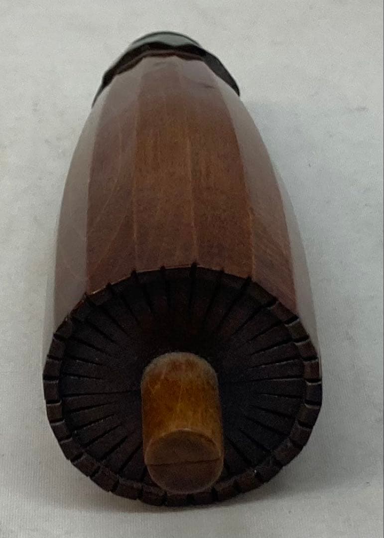 B252h 「末広香合」篠原如雪作　共布共箱　傘　木製　漆塗　讃岐　茶道具