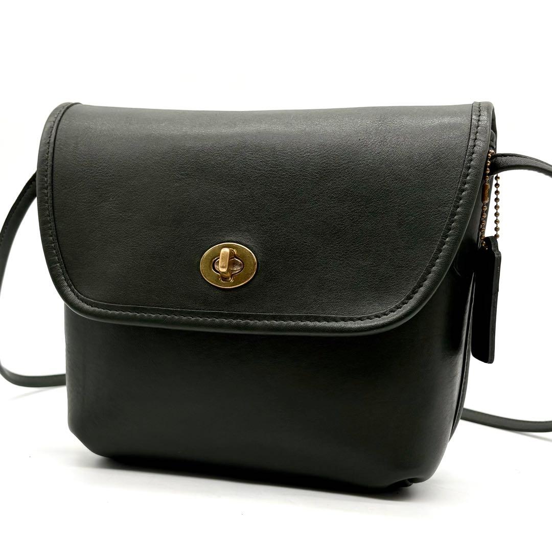 美品✨オールドコーチ ショルダーバッグ 斜め掛け ターンロック グリーン