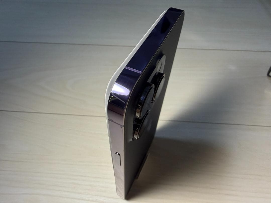 【極美品】iPhone14 Pro Max 256GB 紫 純正レザーケース付き