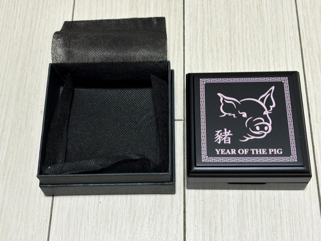 【新品/未使用】2019 パラオ　干支　猪図　金メッキ　5ドル銀貨