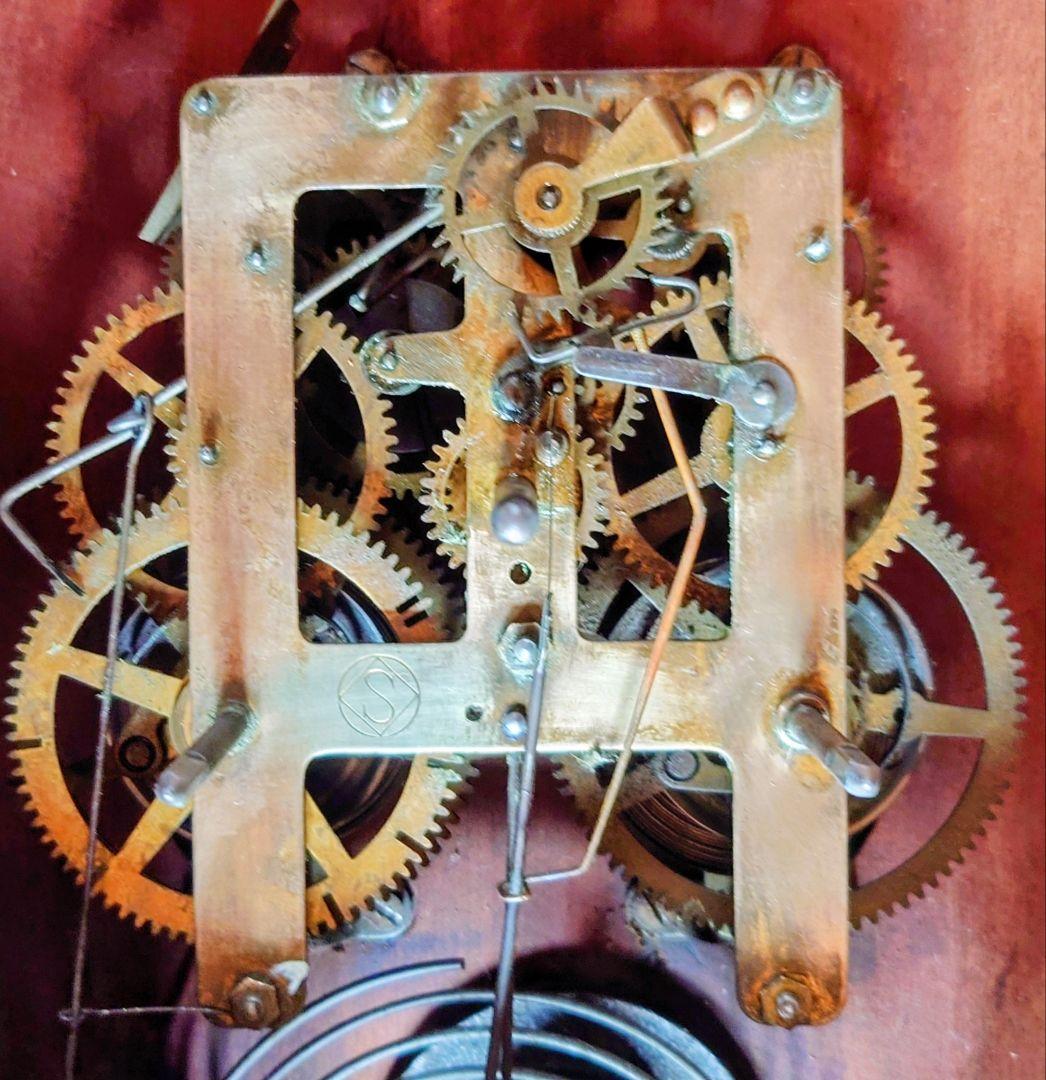 〈完動・美品〉精工舎①　十二吋グレシャム丸型ゼンマイ振り子時計