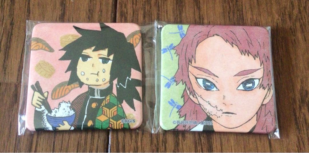 う*ん様 新品未開封 鬼滅の刃 スクエア缶バッジコレクション 鮭大根 義勇 錆兎