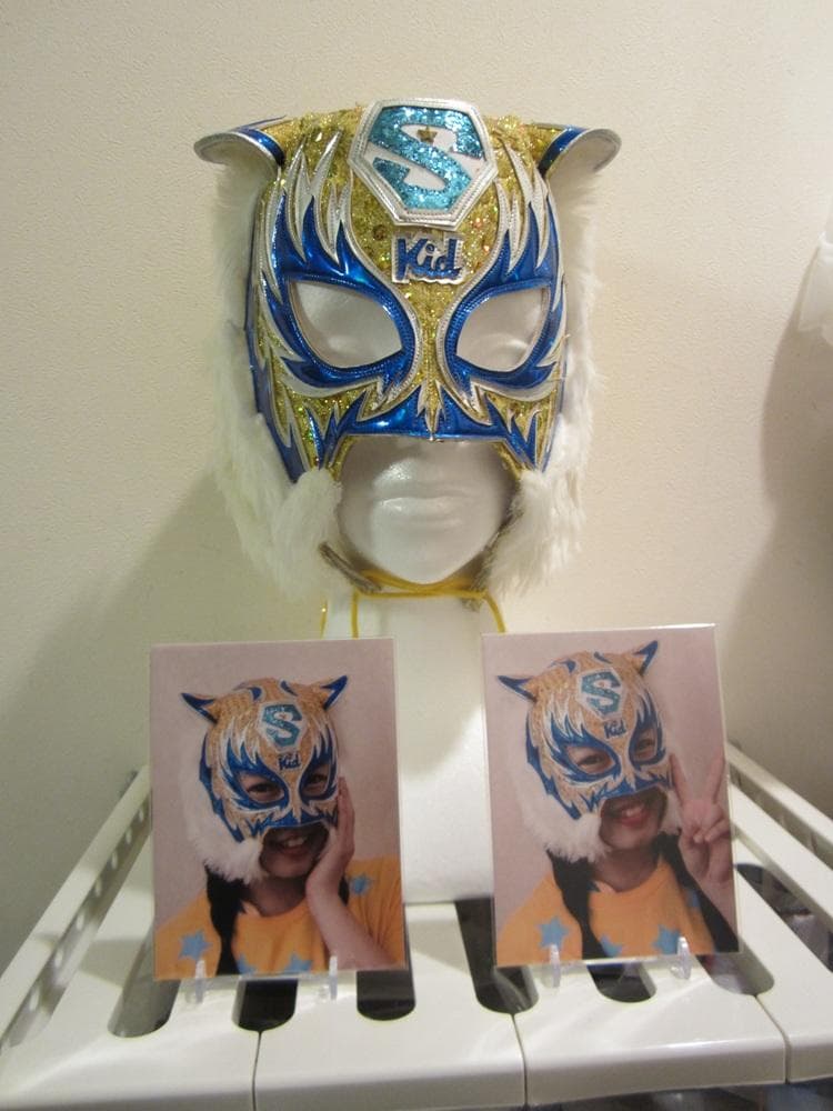 スターダム スターライト・キッド 直筆サイン入り 試合使用マスク 初期タイプ