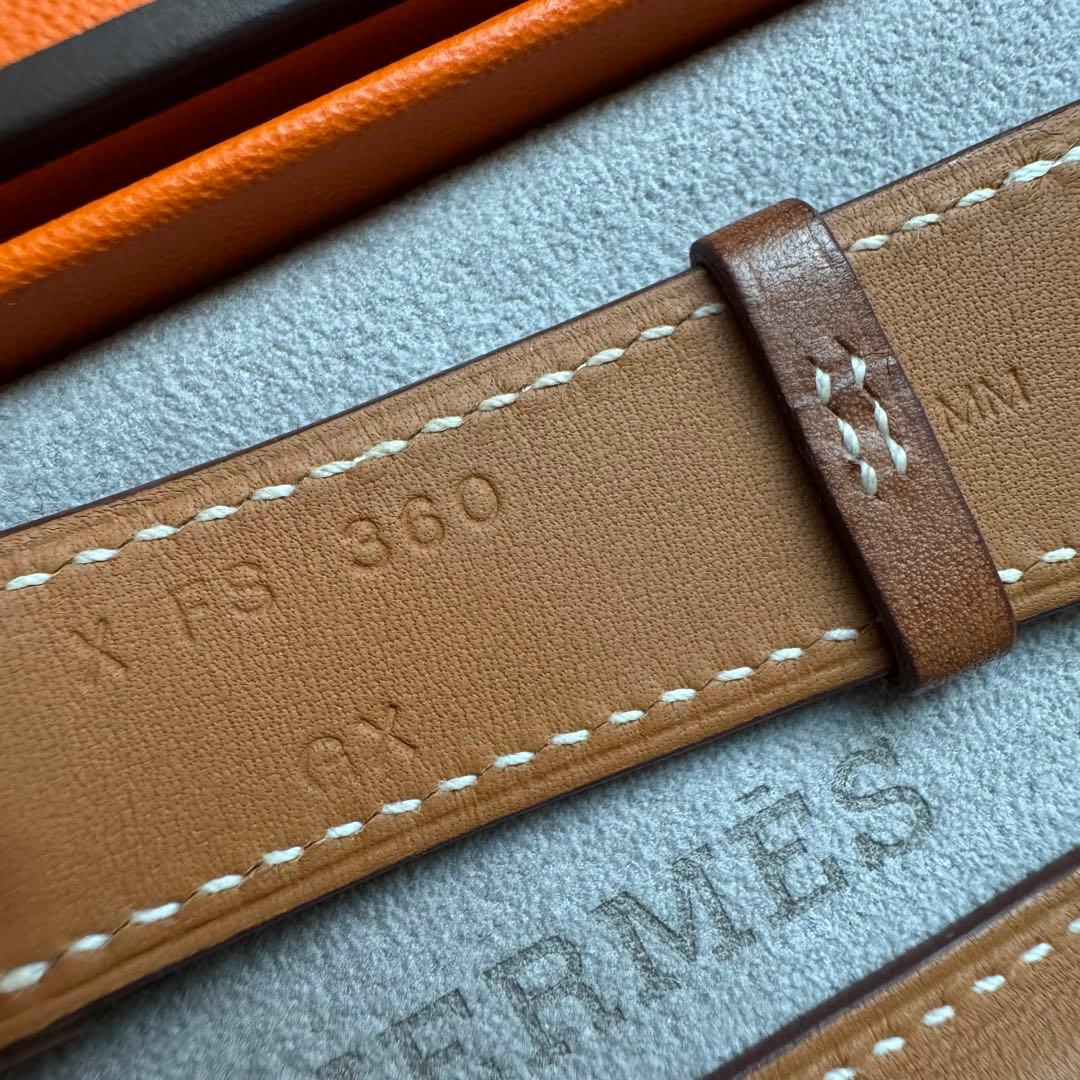 2398 Apple Watch エルメス　ブラウン　二重　ドゥブルトゥール