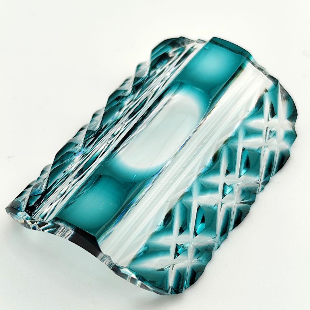 ★美品★島津薩摩ガラス工芸 薩摩切子 箸置（切子、江戸切子、薩摩切子）