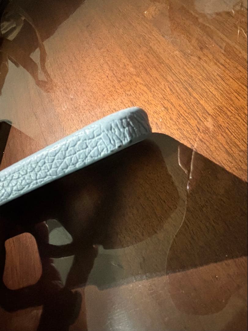 familiar iPhone15 ブルーグレー　ケース