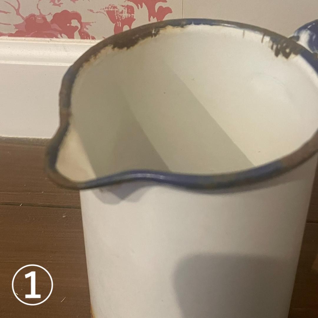 イギリスアンティーク ホーロー ジャグ 3個 ブロカント 蚤の市 ヴィンテージ