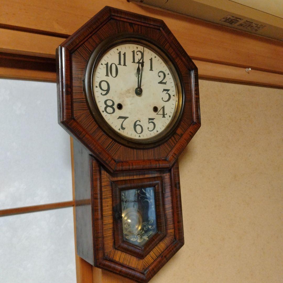 値下！精工舎SEIKO 大正五年八角形振り子時計 分解簡易整備注油済 動作良好品