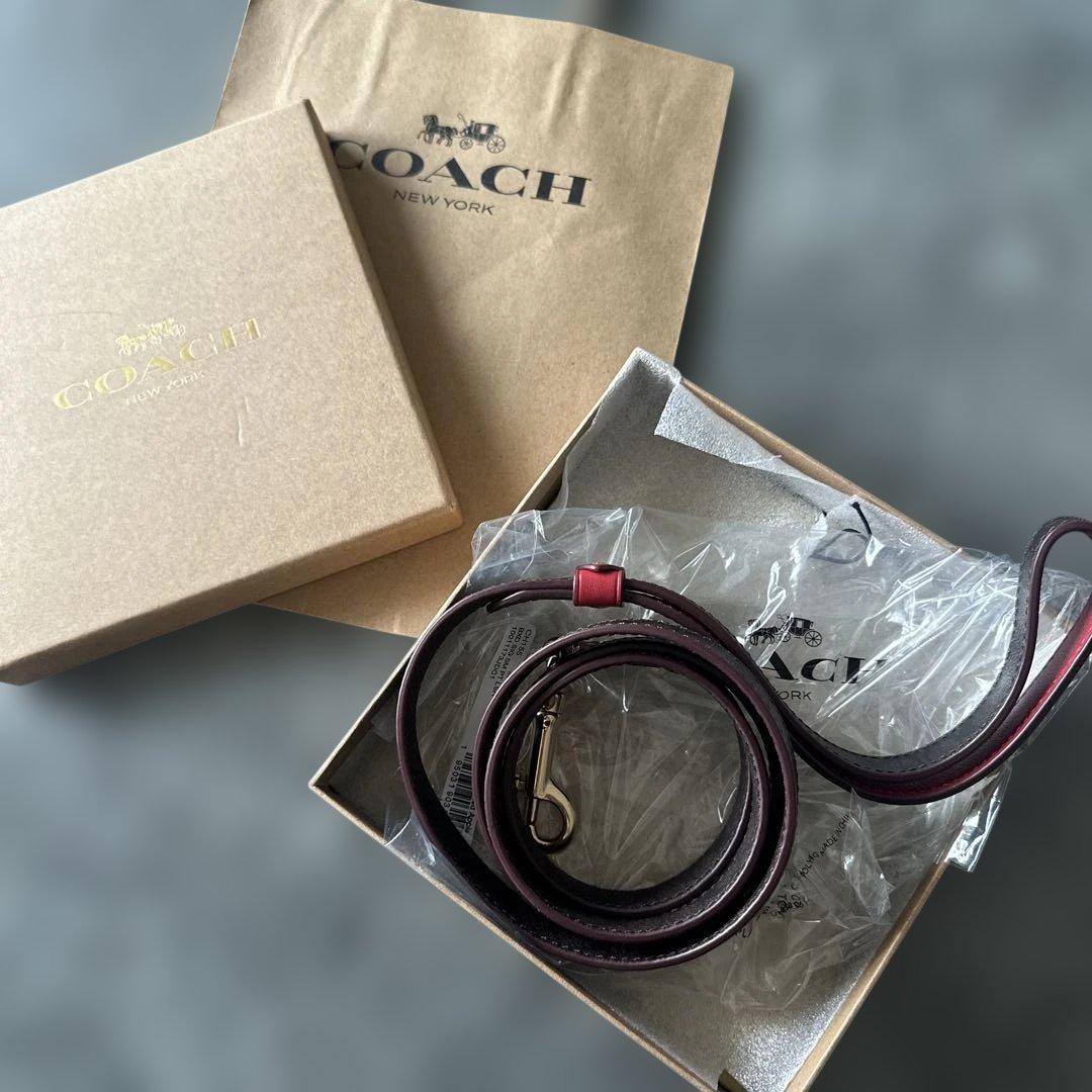 コーチ　Coach 犬用リード 赤