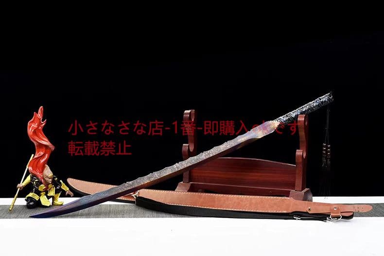 一体刺繍春刀紫霞（焼き紫金）古兵器 武具 刀装具 日本刀 模造刀 居合刀