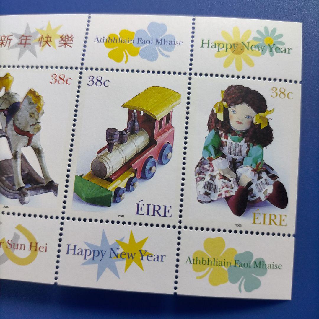 4379 外国切手 アイルランド 2002年 新年お祝い 小型シート