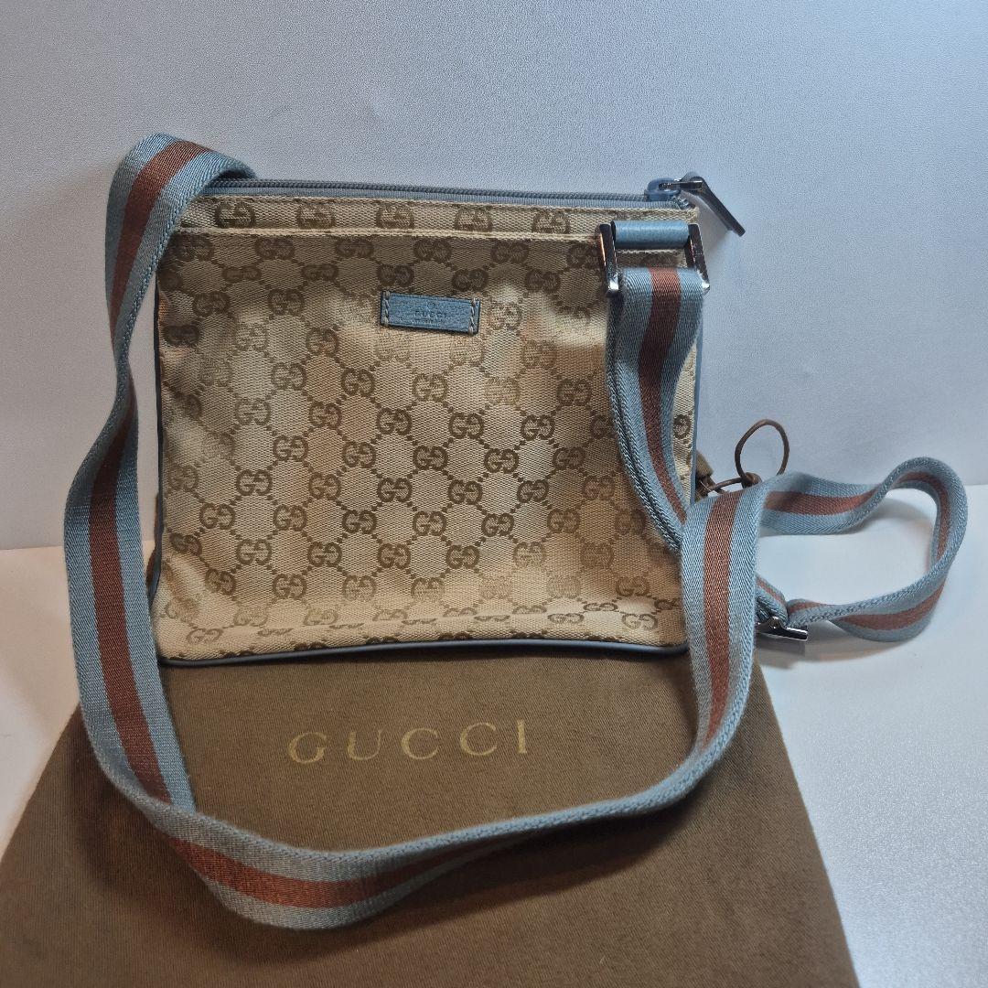 希少　GUCCI グッチ GGキャンバス シェリー ウェビング ショルダーバッグ