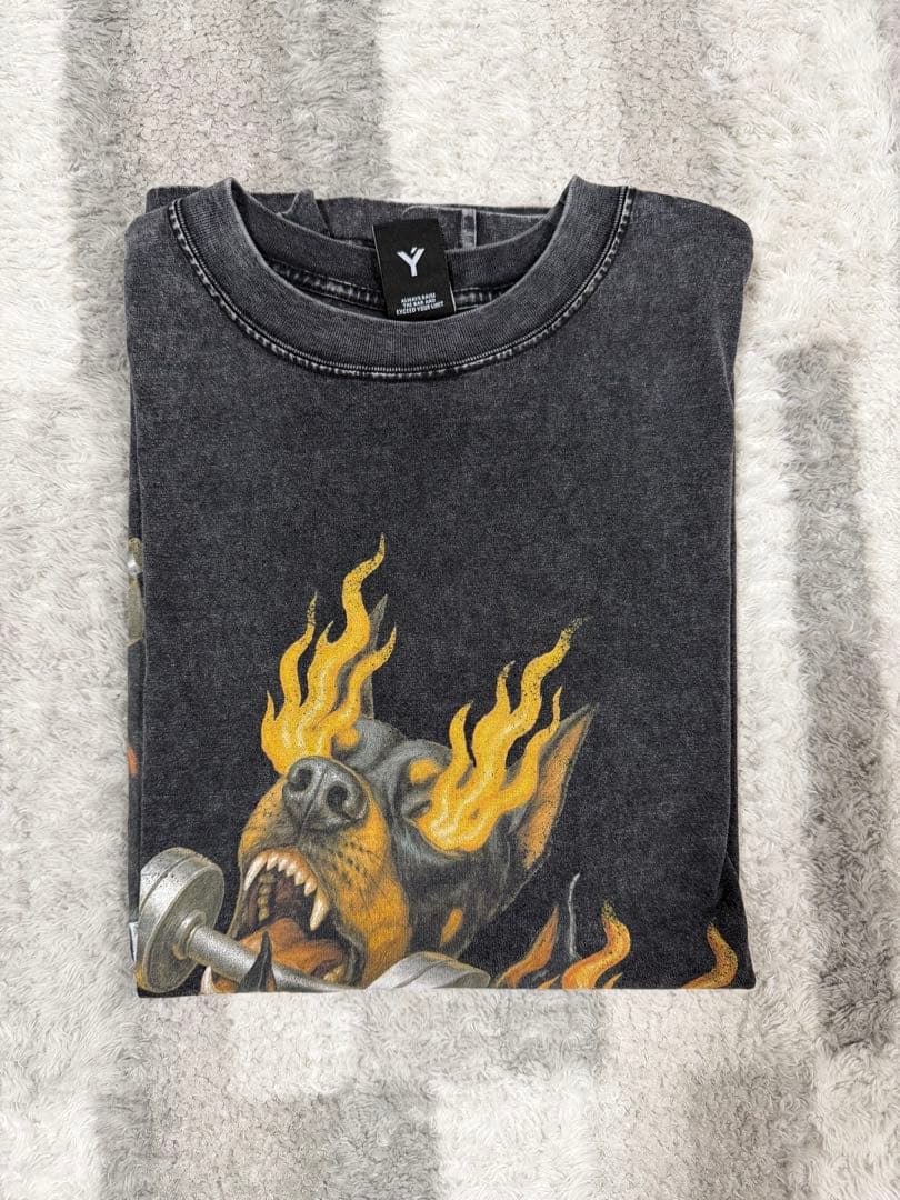 トップス TRIPLE DOG GRAPHIC VINTAGE BIG T-SHIRT