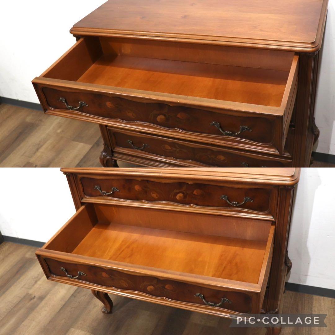 GMHN267D○イタリア製 西洋 アンティーク 4段チェスト 洋服タンス 整