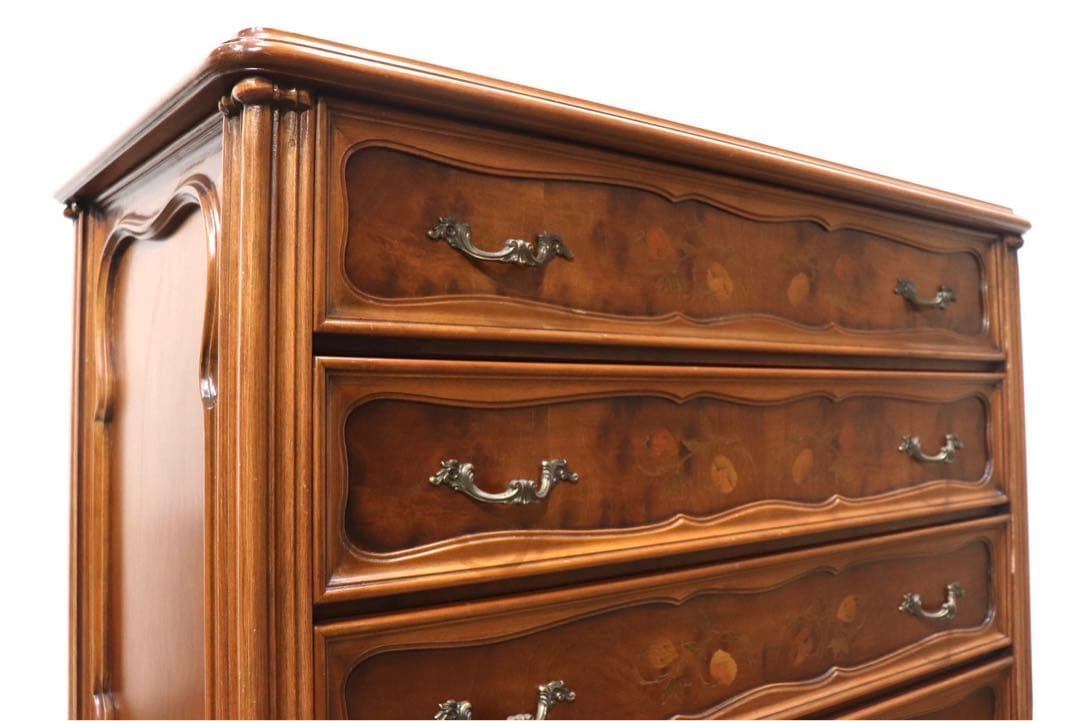 GMHN267D○イタリア製 西洋 アンティーク 4段チェスト 洋服タンス 整