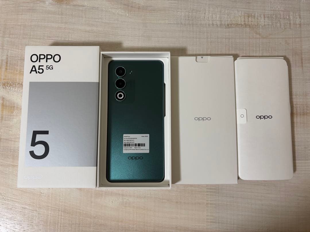 OPPO A5 5G グリーン 128GB SIMフリー　防水・防塵