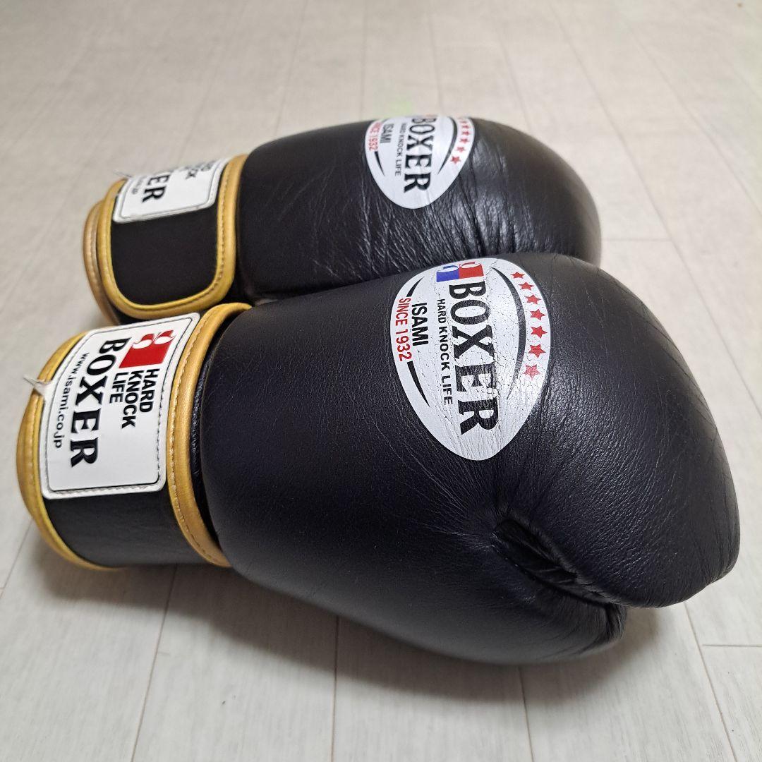 ISAMI BOXER ボクシンググローブ 黒/金　10オンス