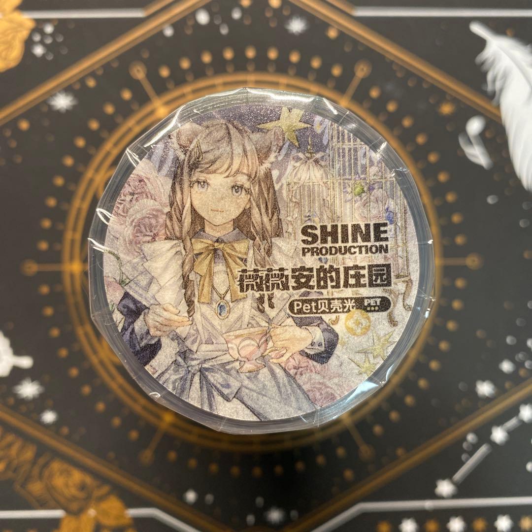【9096】海外　マスキングテープ　3/5/巻　貝殻光　人物系　女の子　バラ荘園