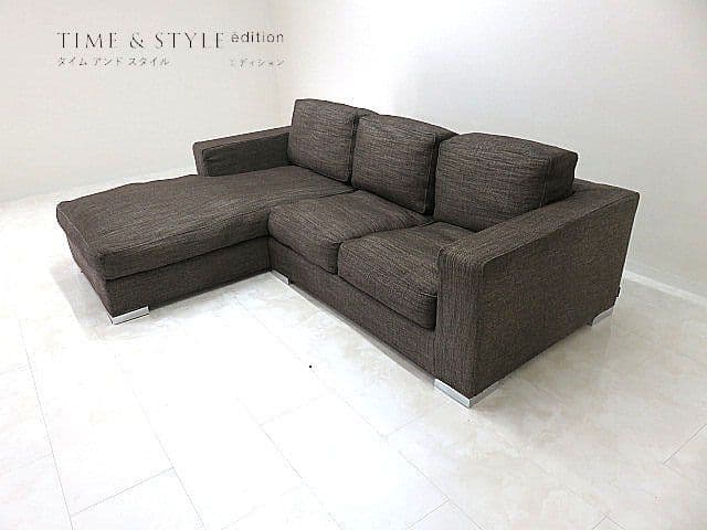 展示品　TIME＆STYLE/タイム＆スタイル　フェザークッションカウチソファ