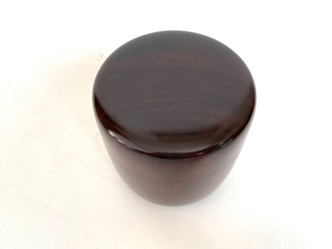 人間国宝　川北良造　紫檀造　中棗　棗　共箱　茶器　茶入　木工芸