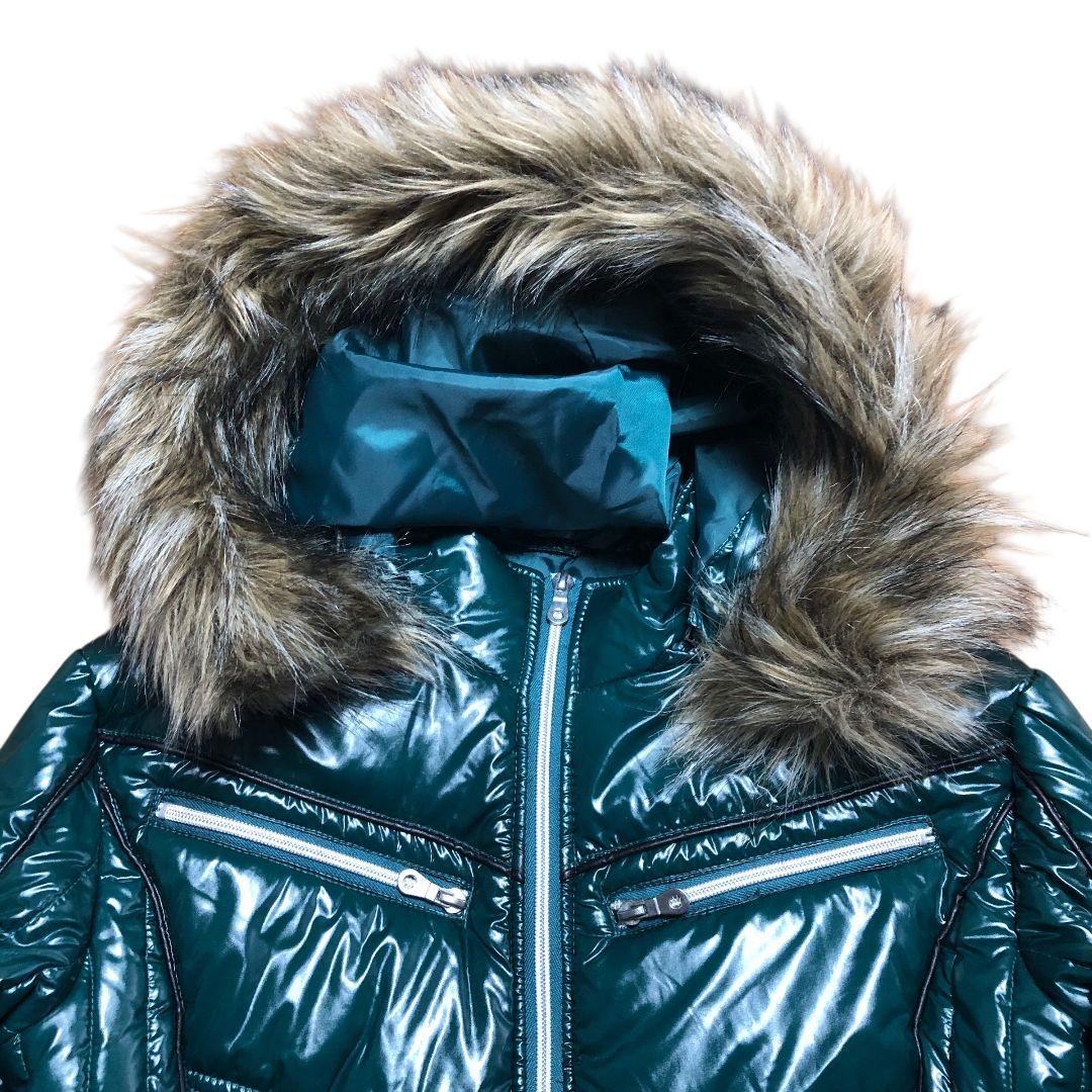 00s y2k 平成 ファージャケット ギャル男 お兄系 光沢 タイト 短丈