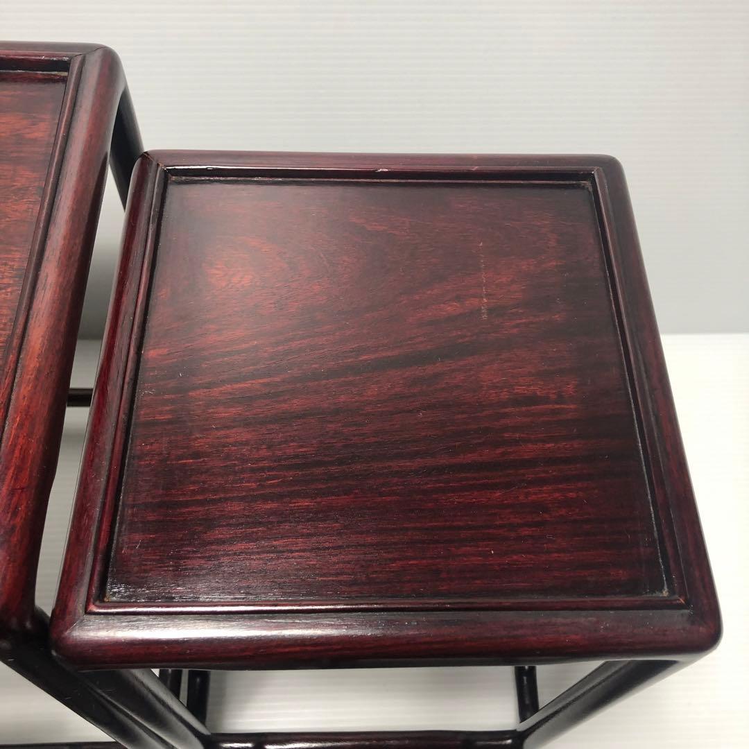 【唐木家具】飾台5連　盆栽高台　花台 香炉台