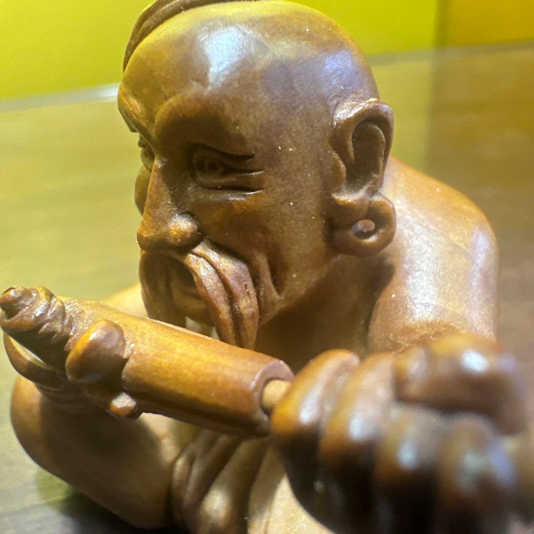 木製 人形 彫刻 武器 置物 根付