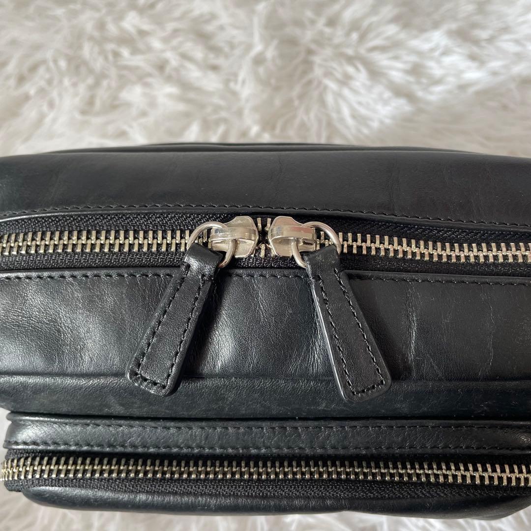 アニエスベー　レザー　アンジェル　ショルダーバッグ　カメラバッグ　牛革レザー