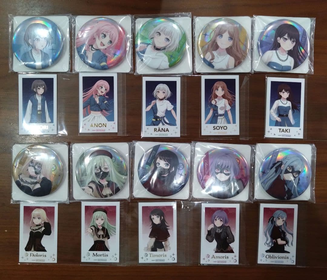 BanG Dream!　缶バッジ　フォト風カード　各10種　GiGO　バンドリ