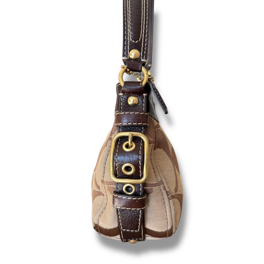 COACH コーチ シグネチャー ワンショルダーバッグ 黒 ブラック