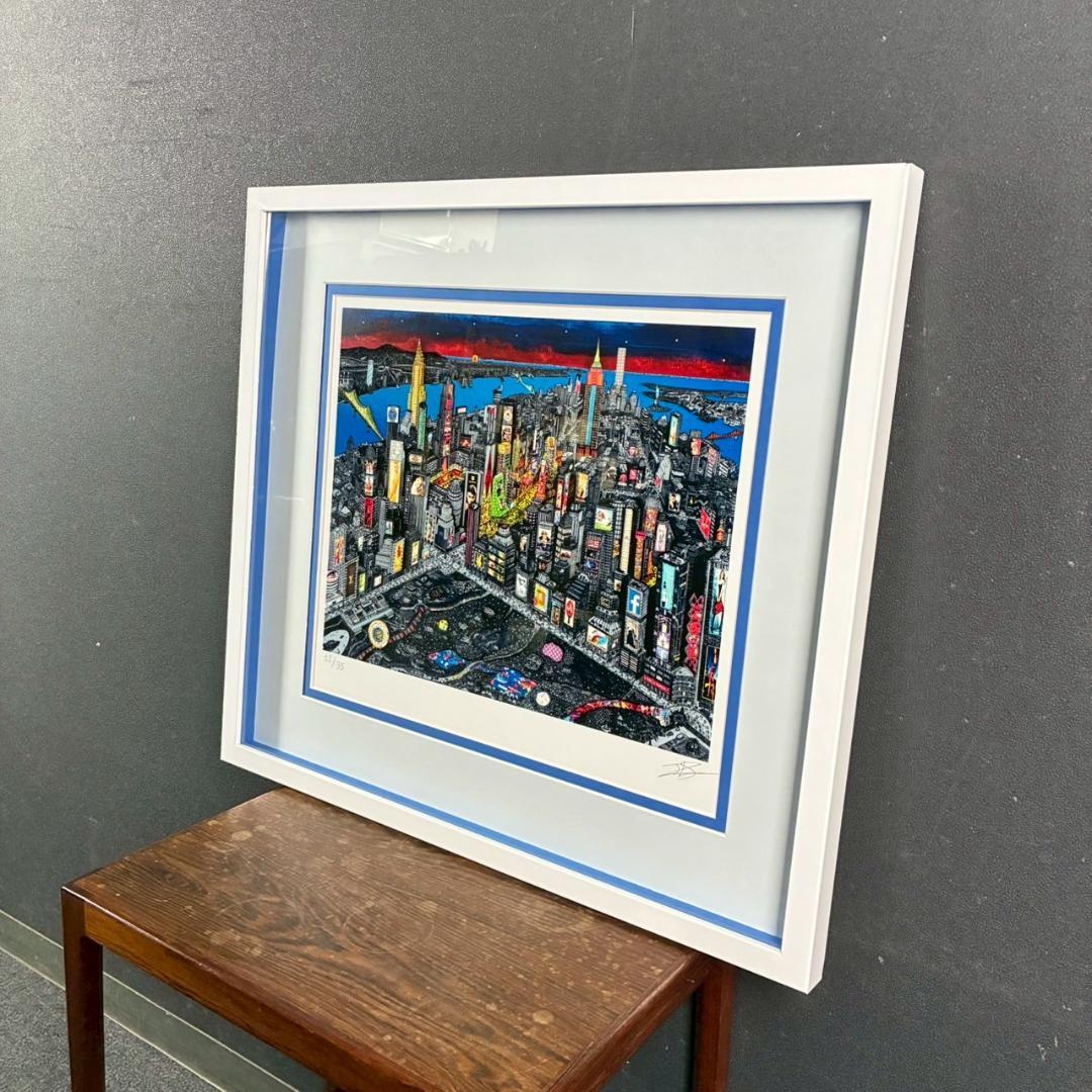 美品 ヨハン・ペラトーネル「ラグジュアリー・ニューヨーク」ジクレー 直筆サイン入