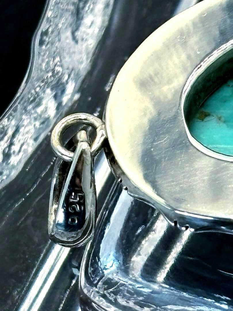 ターコイズ　ネックレス　トップ　インディアンジュエリー