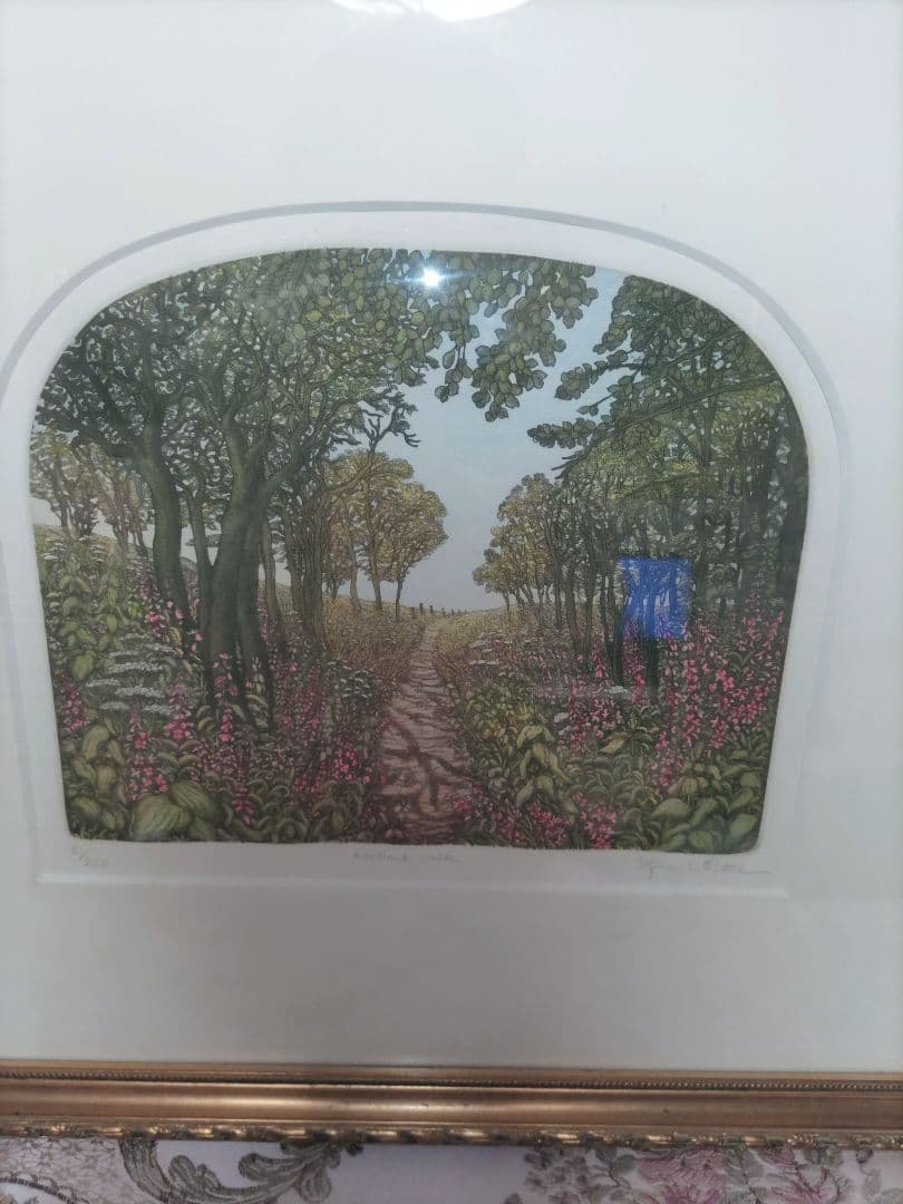 ステファン・ウイットル氏☆銅版画☆「森の中の散歩」