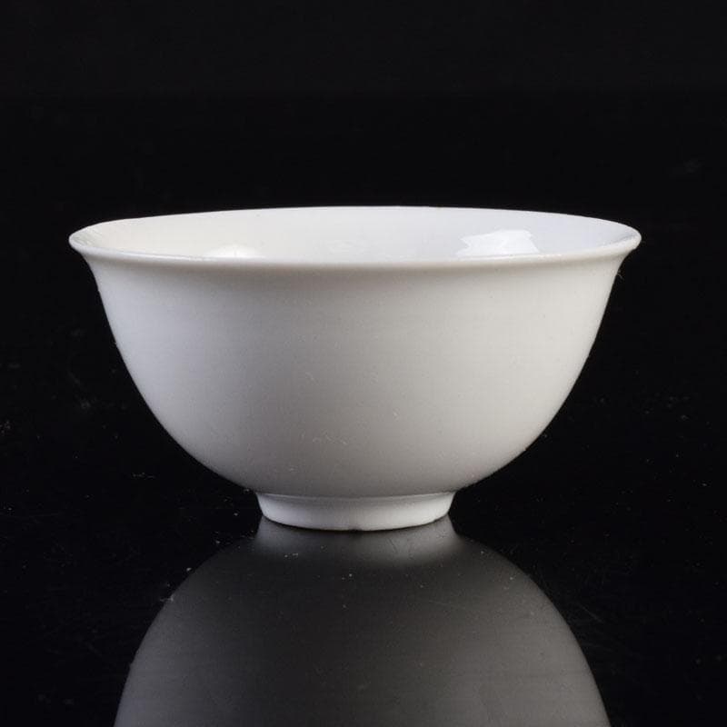 中国　徳化窯白磁　煎茶碗　五客　時代箱付　V　8593