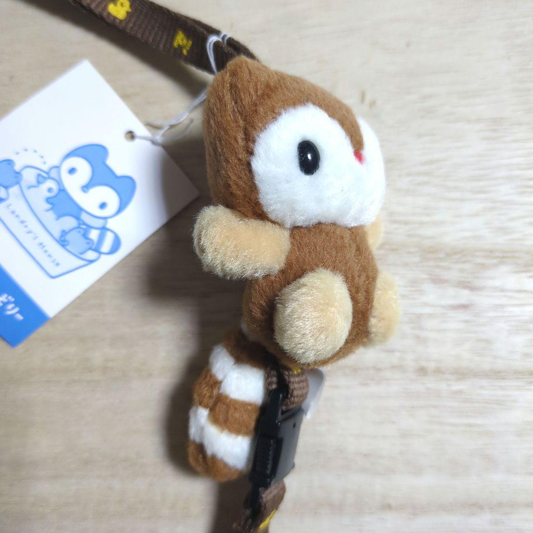 たらいぐまのらんどりー　ネックストラップ　ぬいぐるみ　レトロ　サンリオ