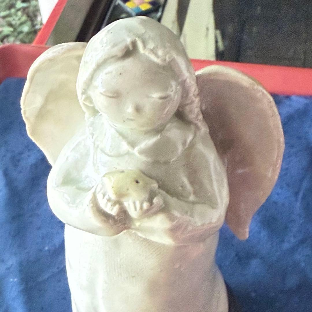 F様へ感謝お嫁入り‼️愛ある作家の最上手フィギュリン「黄色い星にいのる天使」一体