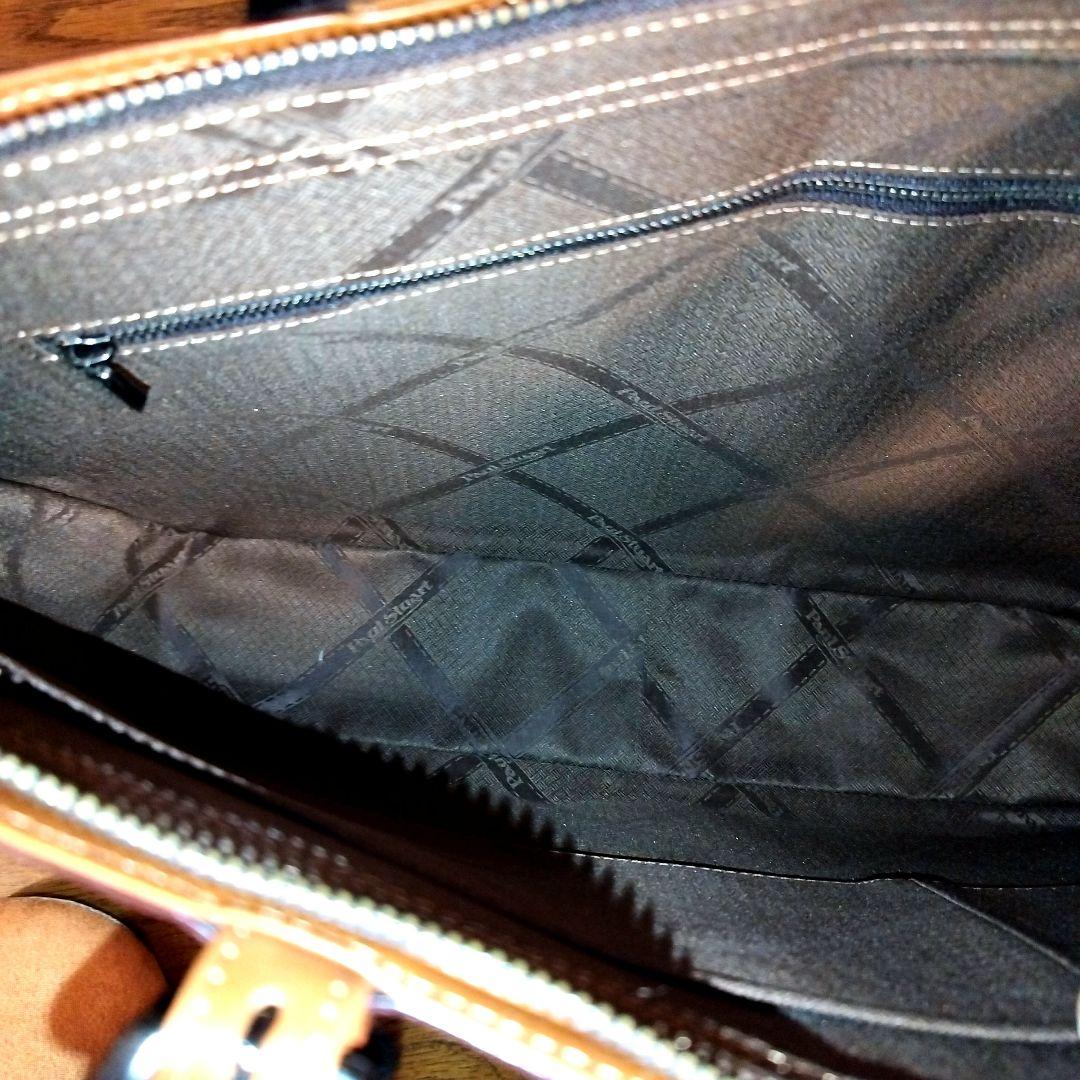 PaulStuart クロコダイル型押しレザートートバッグ