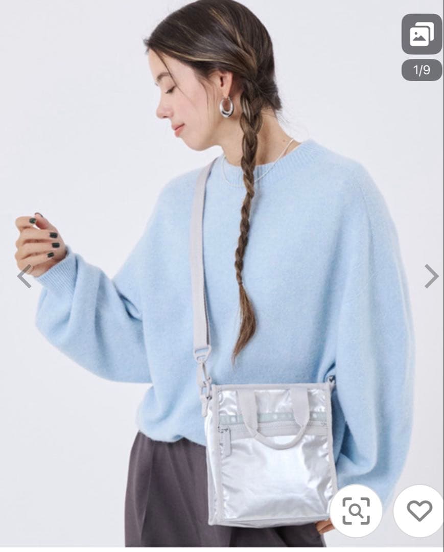 シルバーショルダーバッグ レスポートサック