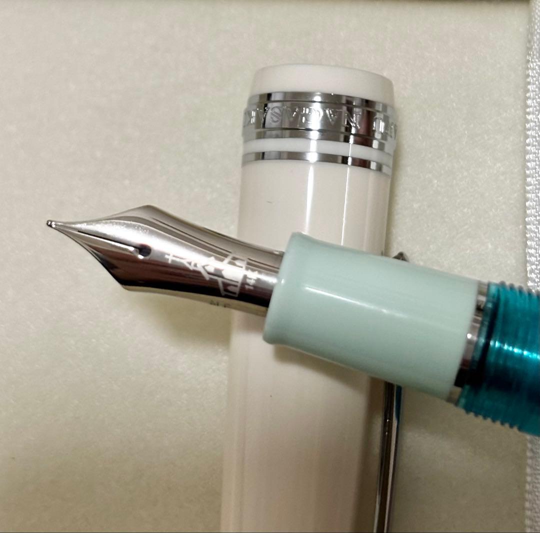 長崎美景　万年筆　教会スカイミント　字幅MF セーラー万年筆