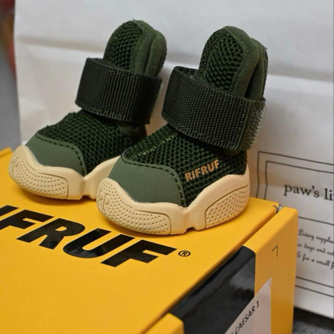 RIFRUF ドッグスニーカー　サイズ2 カーキ