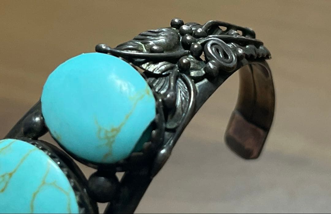 インディアンジュエリー　ターコイズ　バングル