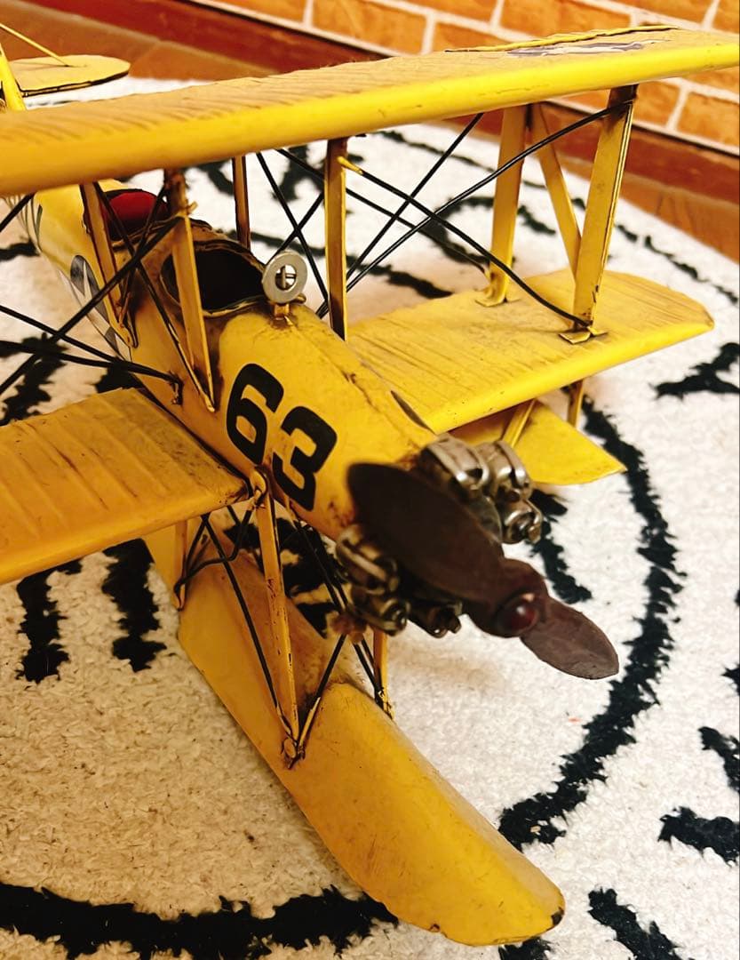 【希少】飛行機 ブリキ 置物 アメカジ