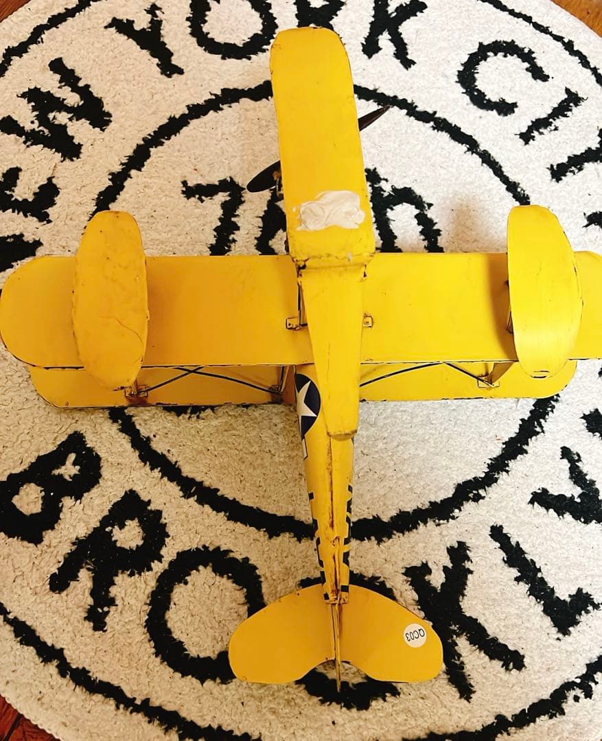 【希少】飛行機 ブリキ 置物 アメカジ