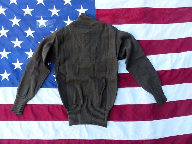 2004 デッド 米軍実物 ５ボタンセーター Ｍ DSPC ヘンリーネック 91
